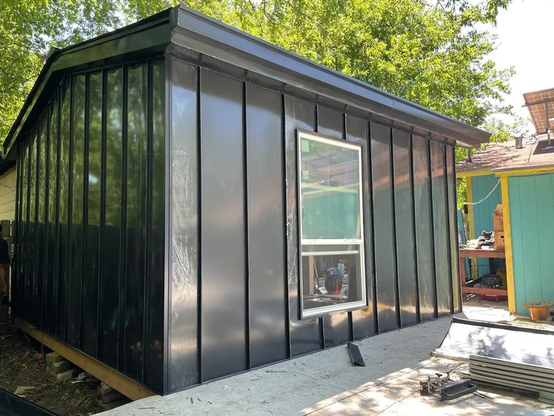 Black standing seam metal wall panels for Metal Roof Installation in Blooming Grove